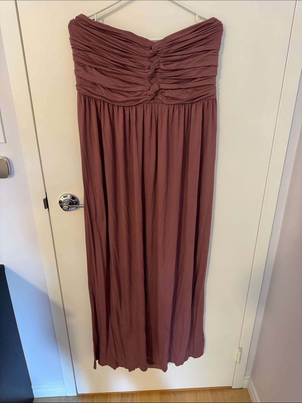 Kismet Strapless Maxi Skirt — Dusty Mauve